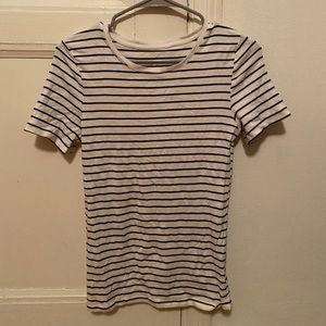 Size small black and white striped t shirt